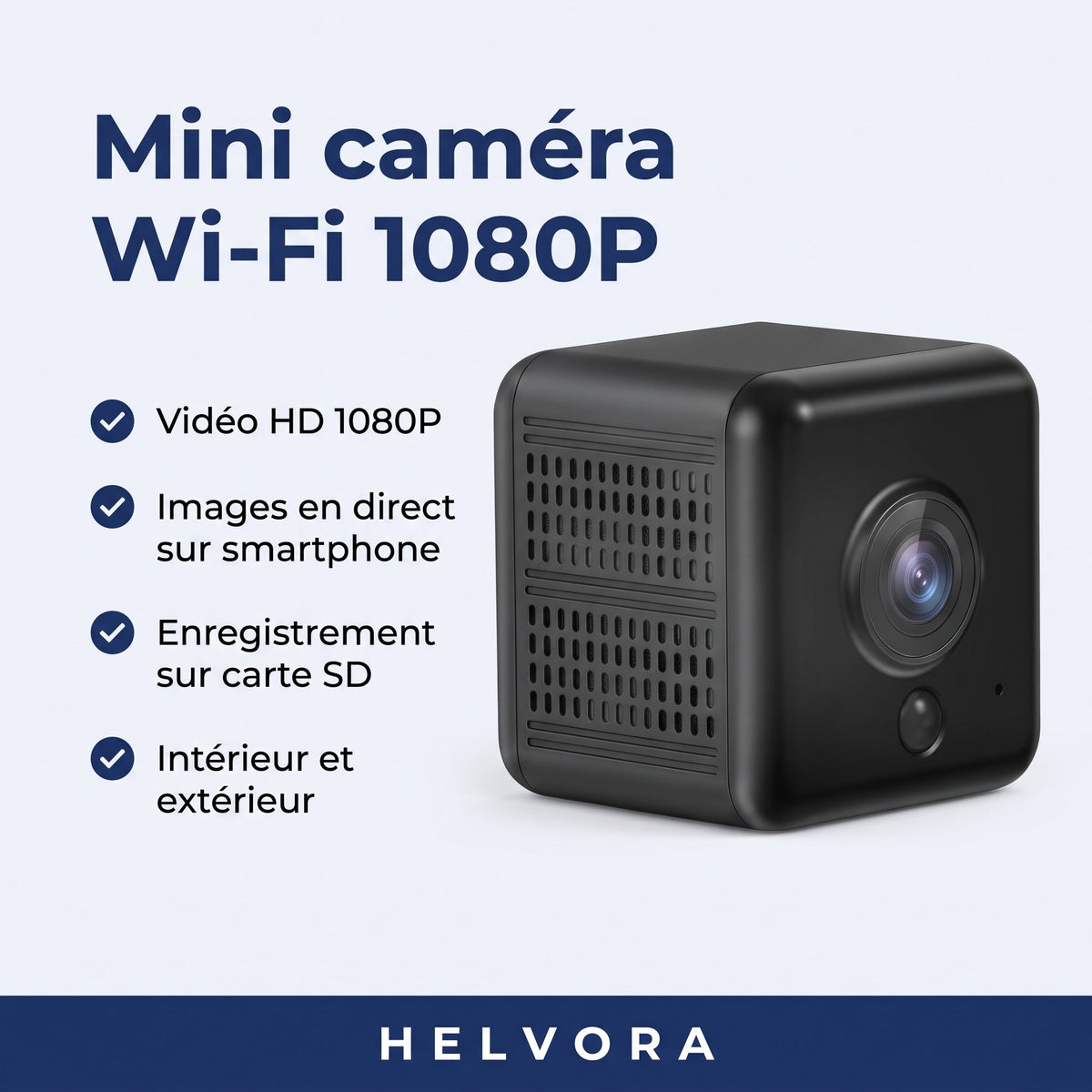 Mini caméra de sécurité Wi-Fi sans fil 1080P pour la maison
