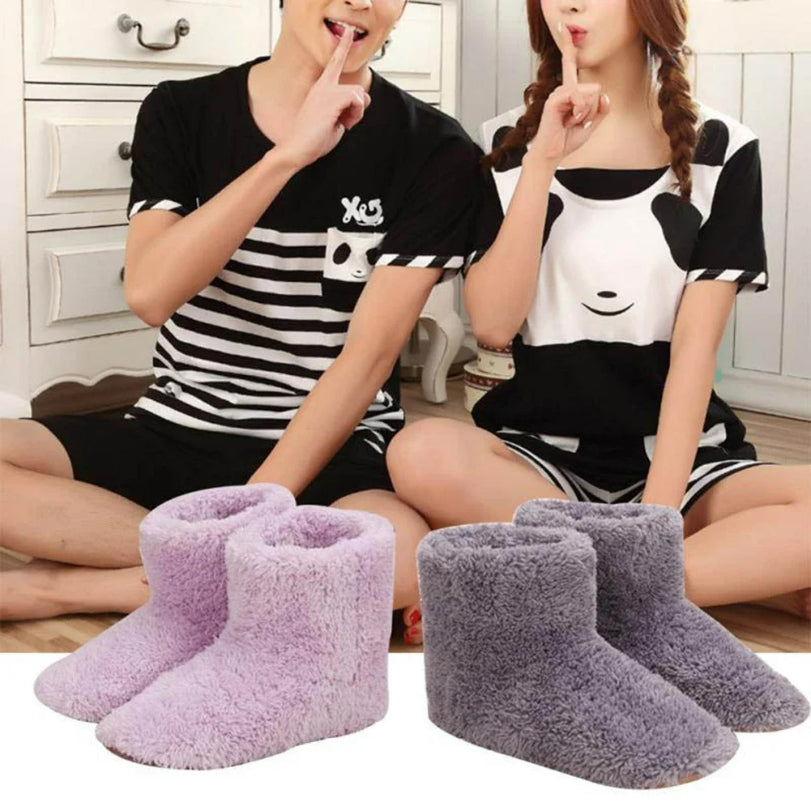Chaussures Chauffantes Helvora WarmStep – Chaussons Électriques en Peluche