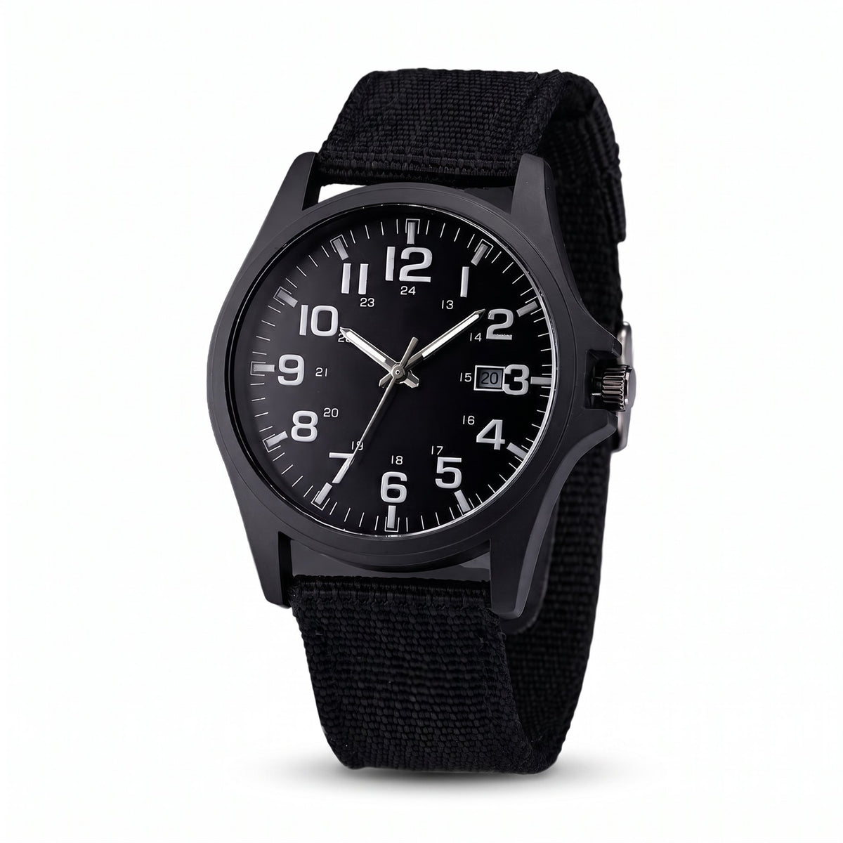 Montre digitale sport au design militaire avec bracelet en silicone et écran LCD rétroéclairé