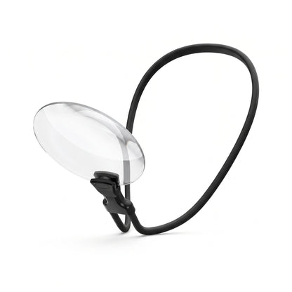 Loupe mains libres 5x avec col de cygne flexible recouvert de silicone et cordon de nuque