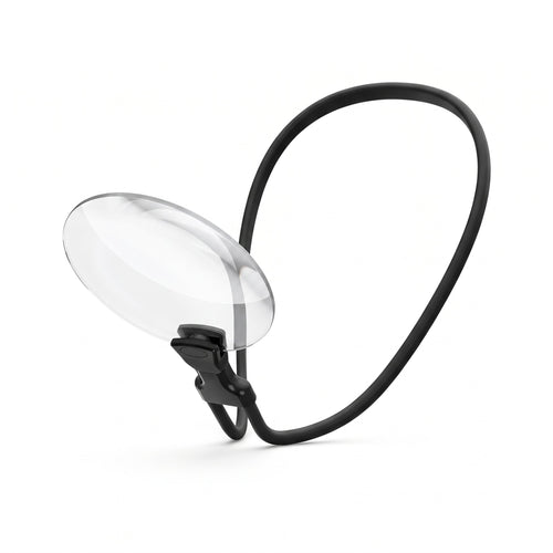 Loupe mains libres 5x avec col de cygne flexible recouvert de silicone et cordon de nuque