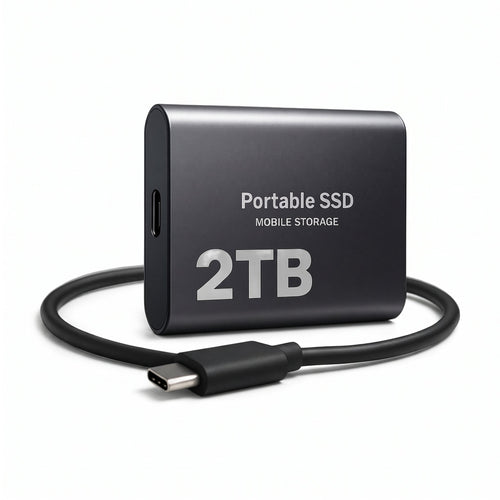 SSD externe 2 To ultracompact en boîtier aluminium, connexion USB