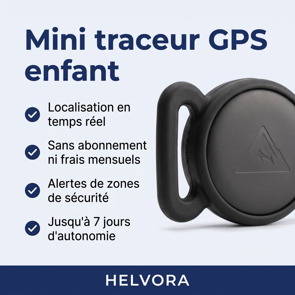 Mini traceur GPS compact pour enfant, compatible iPhone et Android