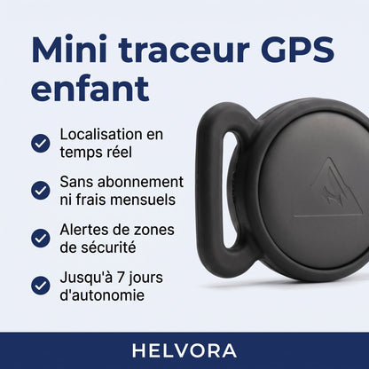 Mini traceur GPS compact pour enfant, compatible iPhone et Android