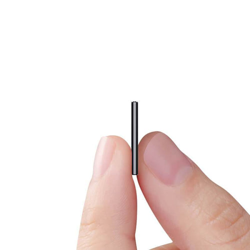 Mini enregistreur audio carré en aluminium, 40 × 40 mm, avec câble USB Type-C / Micro-USB