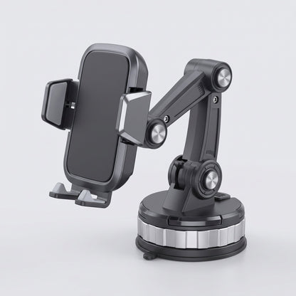 Support de téléphone noir à ventouse avec bras extensible pour voiture