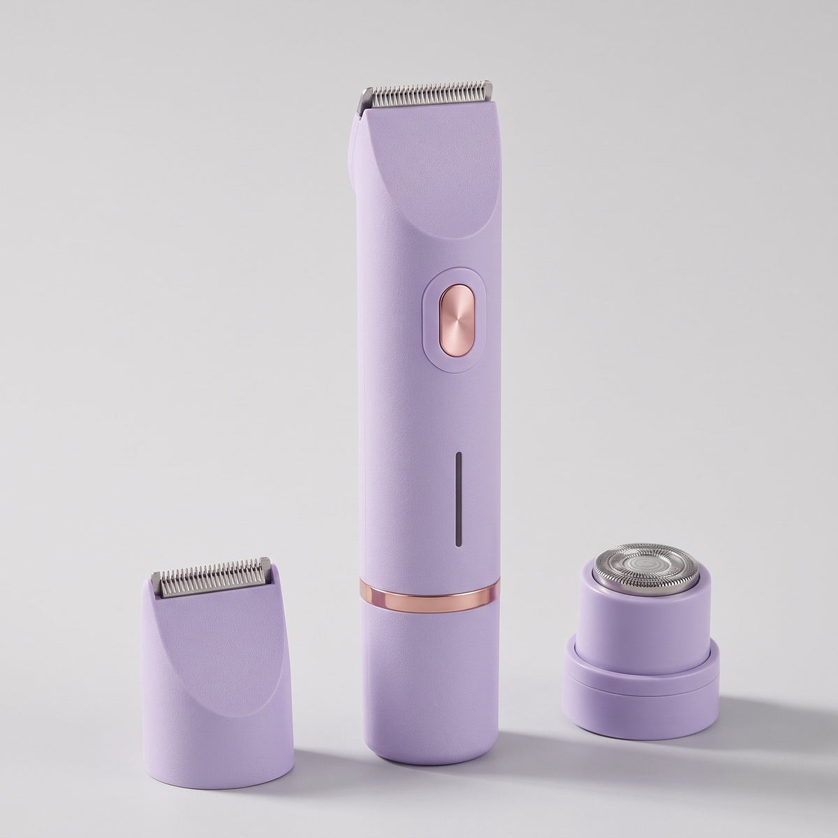 Rasoir électrique femme 2-en-1 sans fil avec deux têtes de rasage, coloris rose