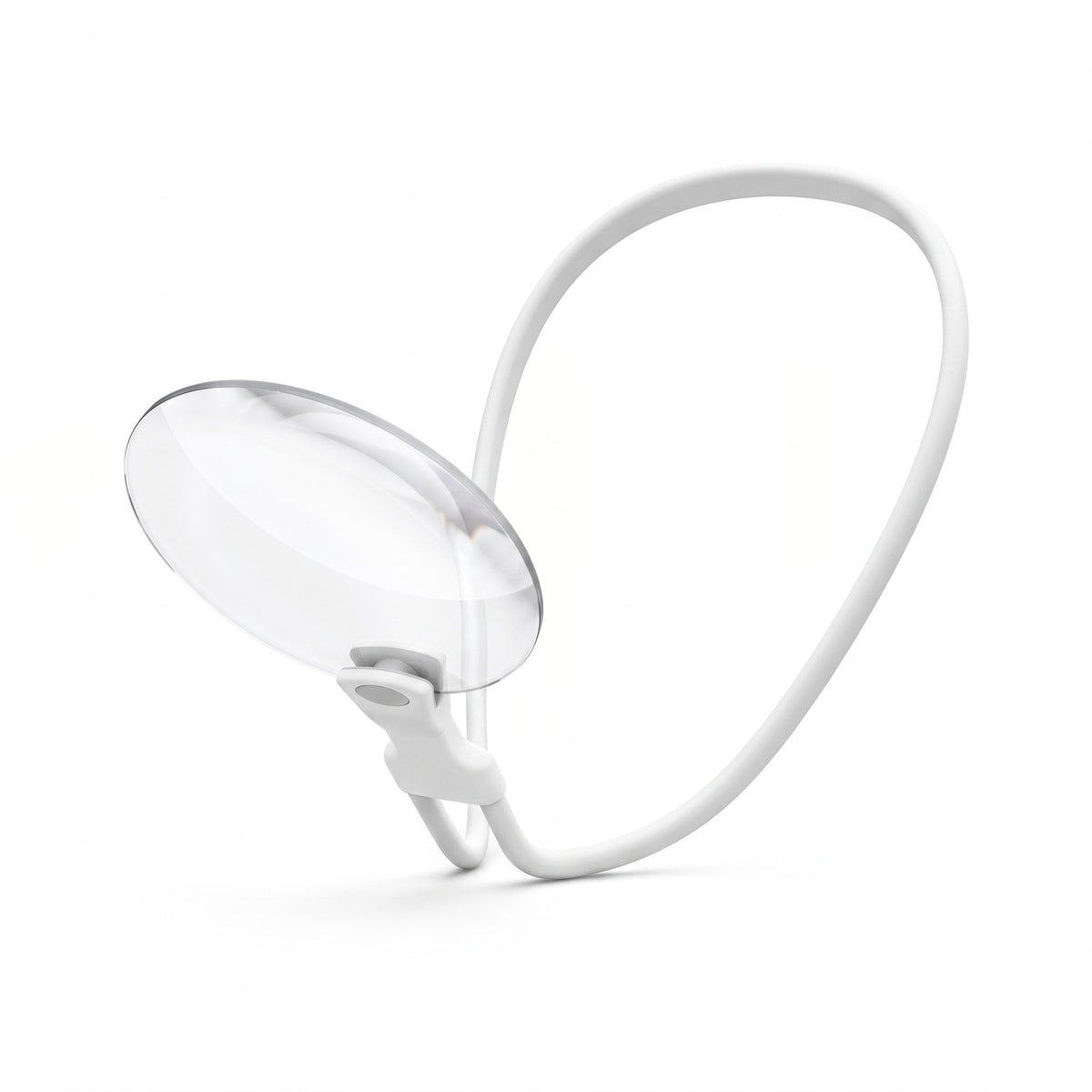 Loupe mains libres 5x avec col de cygne flexible recouvert de silicone et cordon de nuque