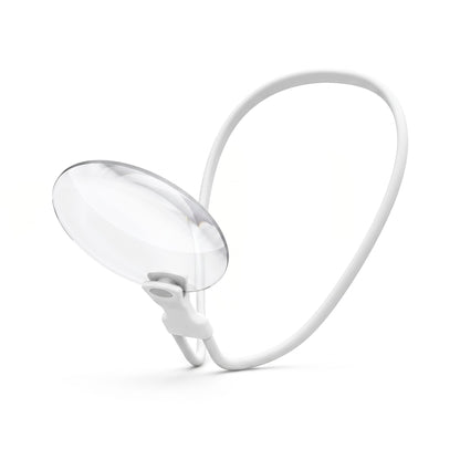 Loupe mains libres 5x avec col de cygne flexible recouvert de silicone et cordon de nuque