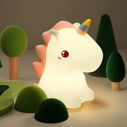 Veilleuse Licorne LED USB Silicone Chambre Bébé