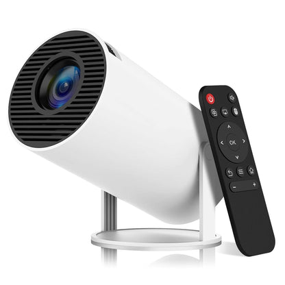 Mini projecteur XFY HY300 avec Wi-Fi 5G et Bluetooth, prise en charge 4K 1080P, projecteur portable 180° ° Projecteur rotatif à correction automatique de la distorsion trapézoïdale