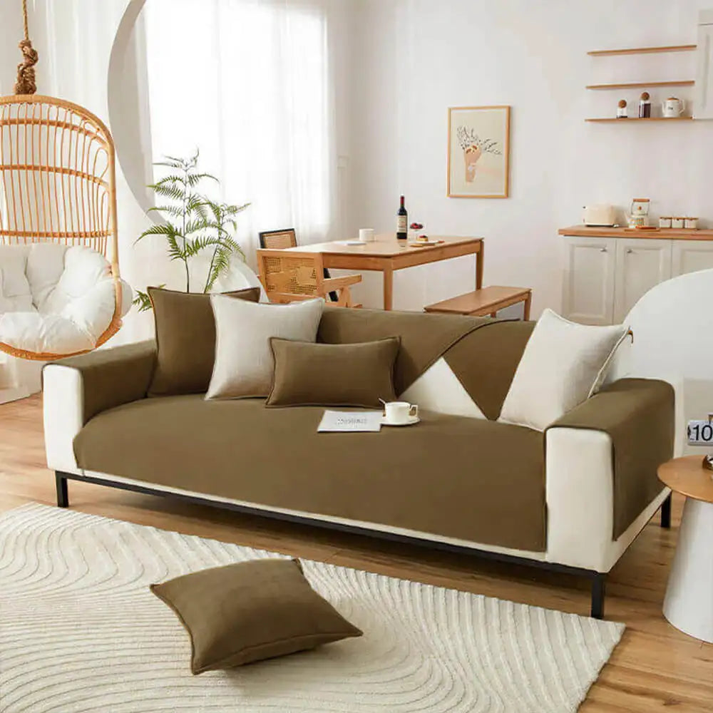 Housse de canapé imperméable toutes saisons, résistante aux taches et durable – Rétro