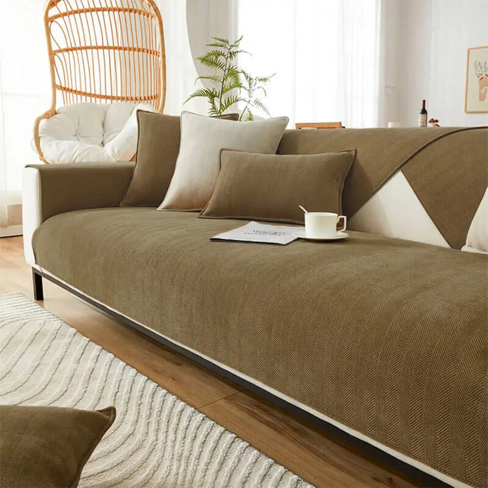Housse de canapé imperméable toutes saisons, résistante aux taches et durable – Rétro