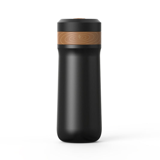 Cafetière à pression française de voyage en acier inoxydable, isolée sous vide, portable, pour café et thé, tasse de voyage pour le camping en plein air
