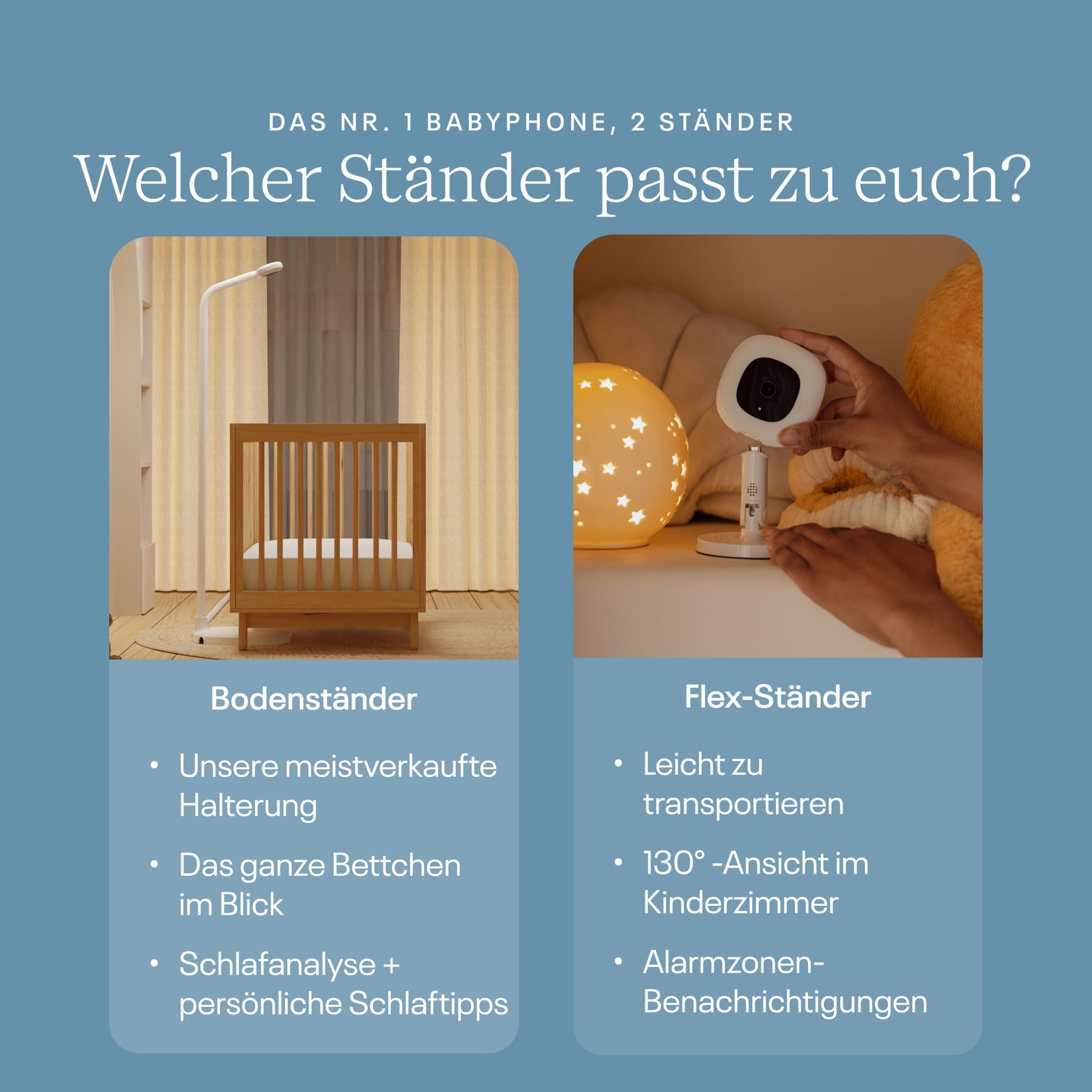 Nanit Pro Kamera Babyphone mit App + Bodenständer