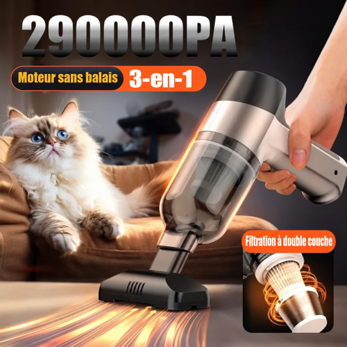 Aspirateur Voiture Sans Fil Helvora VacAir – 4-en-1 Aspiration & Soufflerie