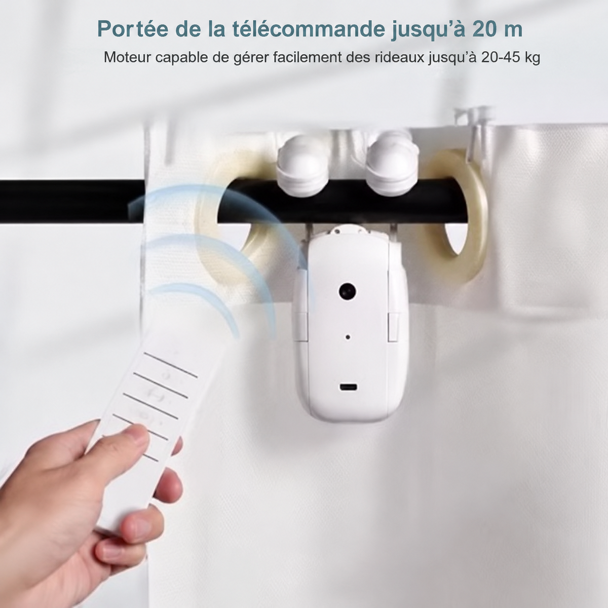 Ouvre-Rideau Intelligent Helvora CurtainGo – Robot Motorisé & Télécommande