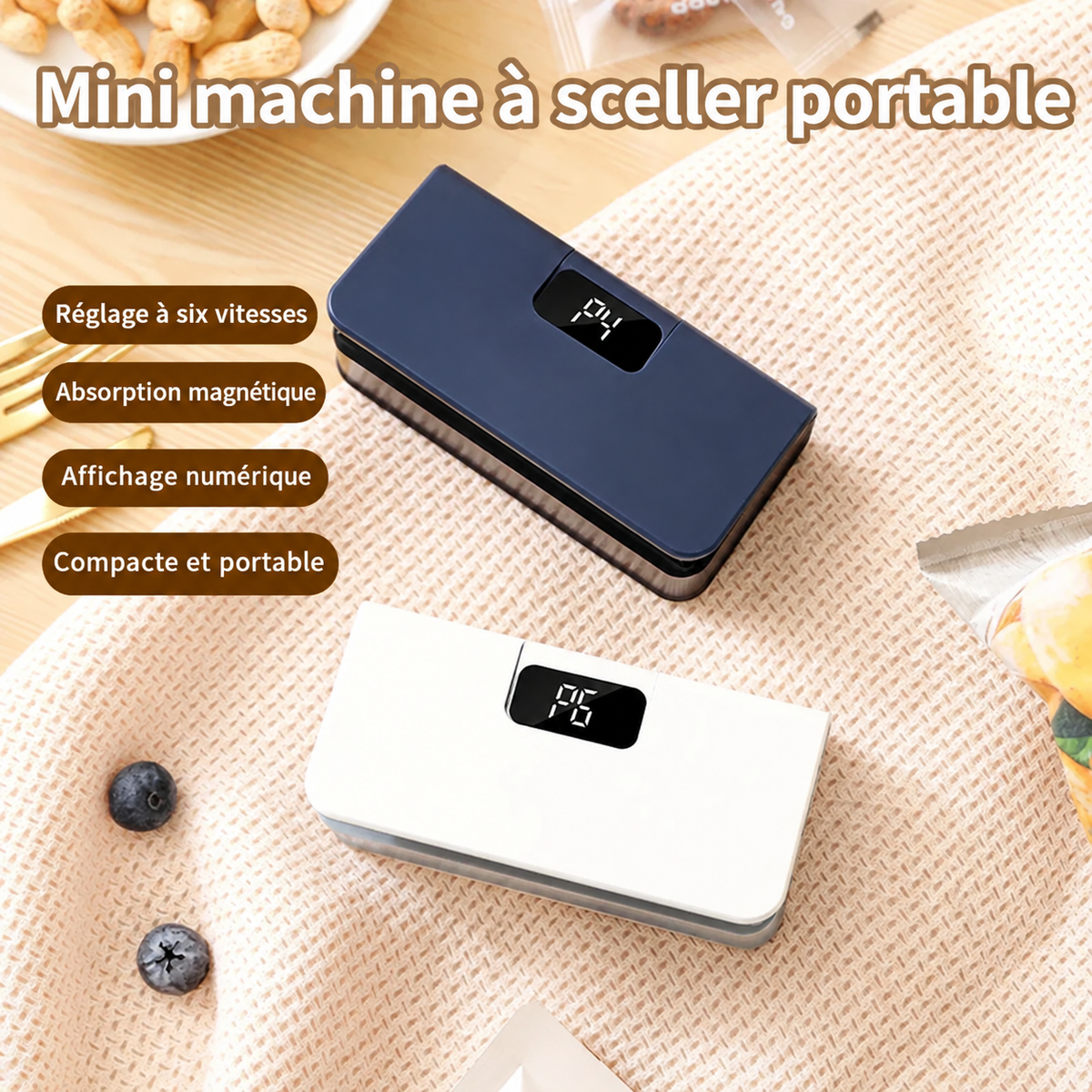 Mini Scelleuse Thermique Helvora SealGo – Rechargeable & Portable