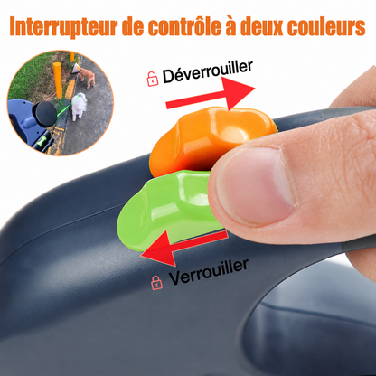 Laisse Rétractable Helvora PetWalk 3M – Réfléchissante & Pivot 360°