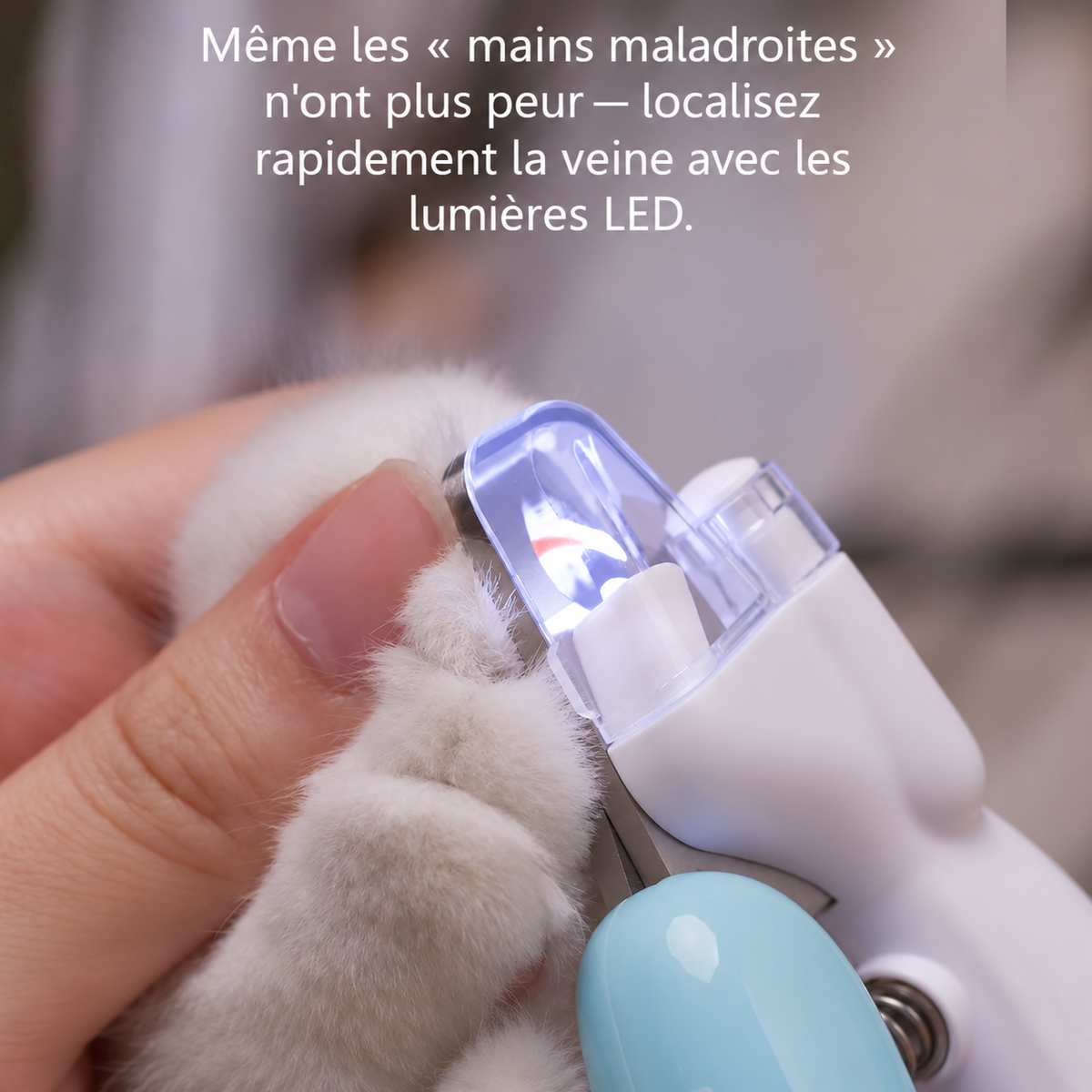 Coupe-Griffes LED Helvora PawLight – Acier Inoxydable & Éclairage Intégré
