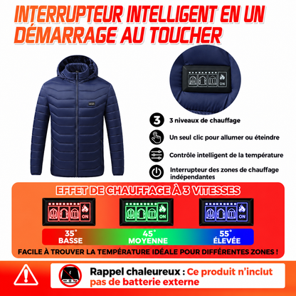 Veste Chauffante Helvora HeatJacket 26 – 26 Zones & 3 Niveaux de Chaleur