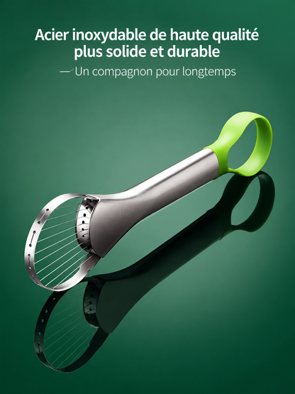 Coupe-Fruits Helvora AvoSlice – Acier Inoxydable & Découpe Pratique