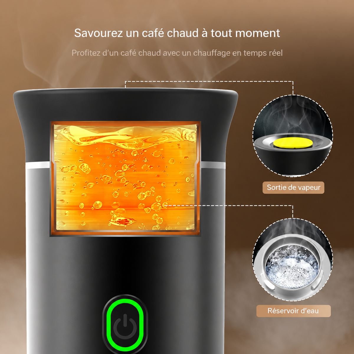 Machine à Expresso Portable Helvora CoffeeGo – Électrique & 3-en-1