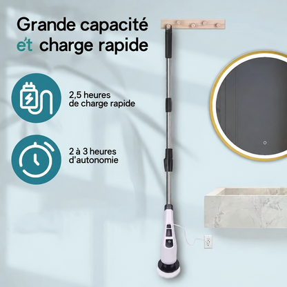 Brosse de Nettoyage Électrique Helvora CleanSpin – 9-en-1 & Tête Rotative