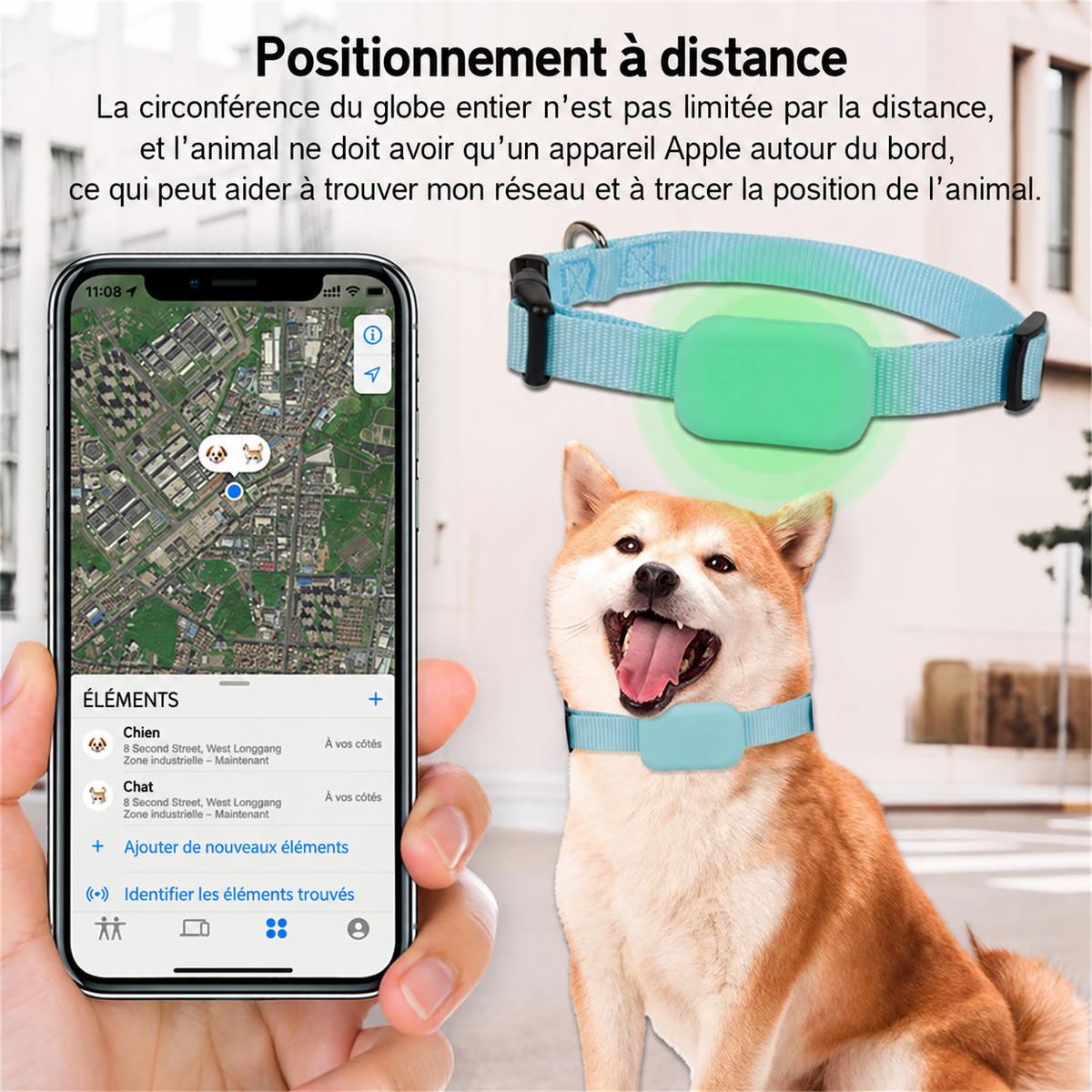 Collier GPS pour Chien & Chat Helvora PetTrack – Localisation en Temps Réel