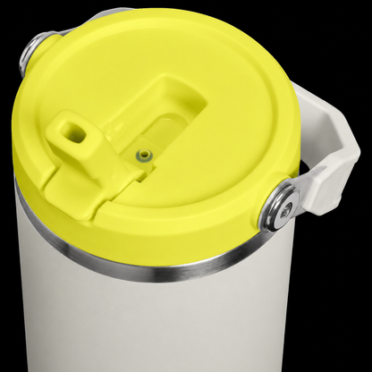 Gobelet Isotherme Helvora™ Flip Straw – Paille Intégrée & Grande Capacité