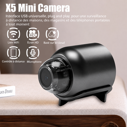 Mini Caméra de Surveillance Helvora MiniGuard – 1080p, Vision Nocturne & Détection de Mouvement