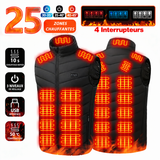 Gilet Chauffant Helvora HeatVest 25 – 25 Zones Chauffantes & Contrôle 4 Zones