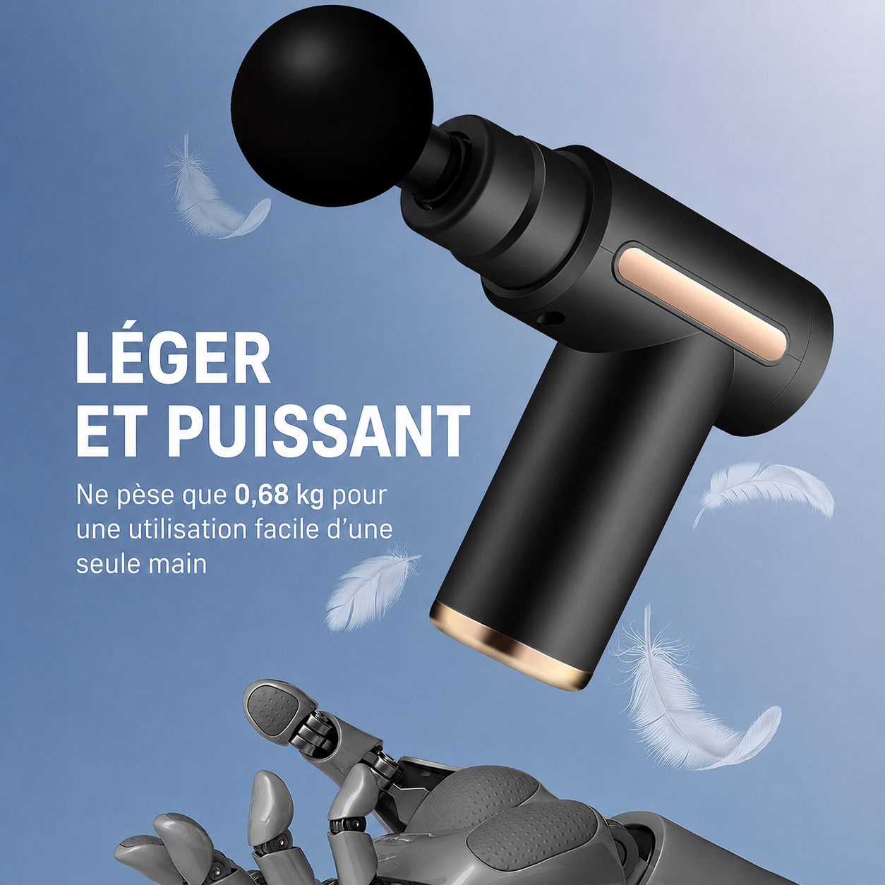 Pistolet de Massage Helvora™ MusclePro – Chauffant & Massage Profond