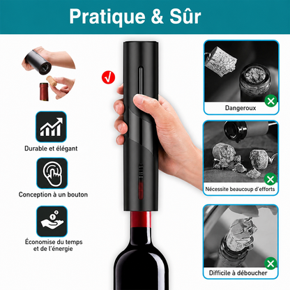 Tire-Bouchon Électrique Helvora™ WineEase – Ouvre-Bouteille Automatique