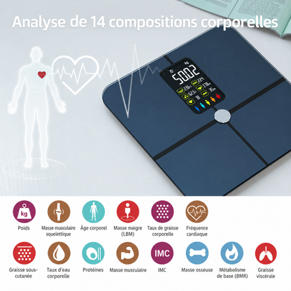 Balance Connectée Helvora SmartBody – Analyse Corporelle & Suivi Fitness