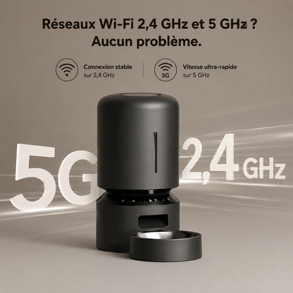 Helvora™ Automatischer Futterspender SmartFeed – Wi-Fi 5 L für Hunde & Katzen