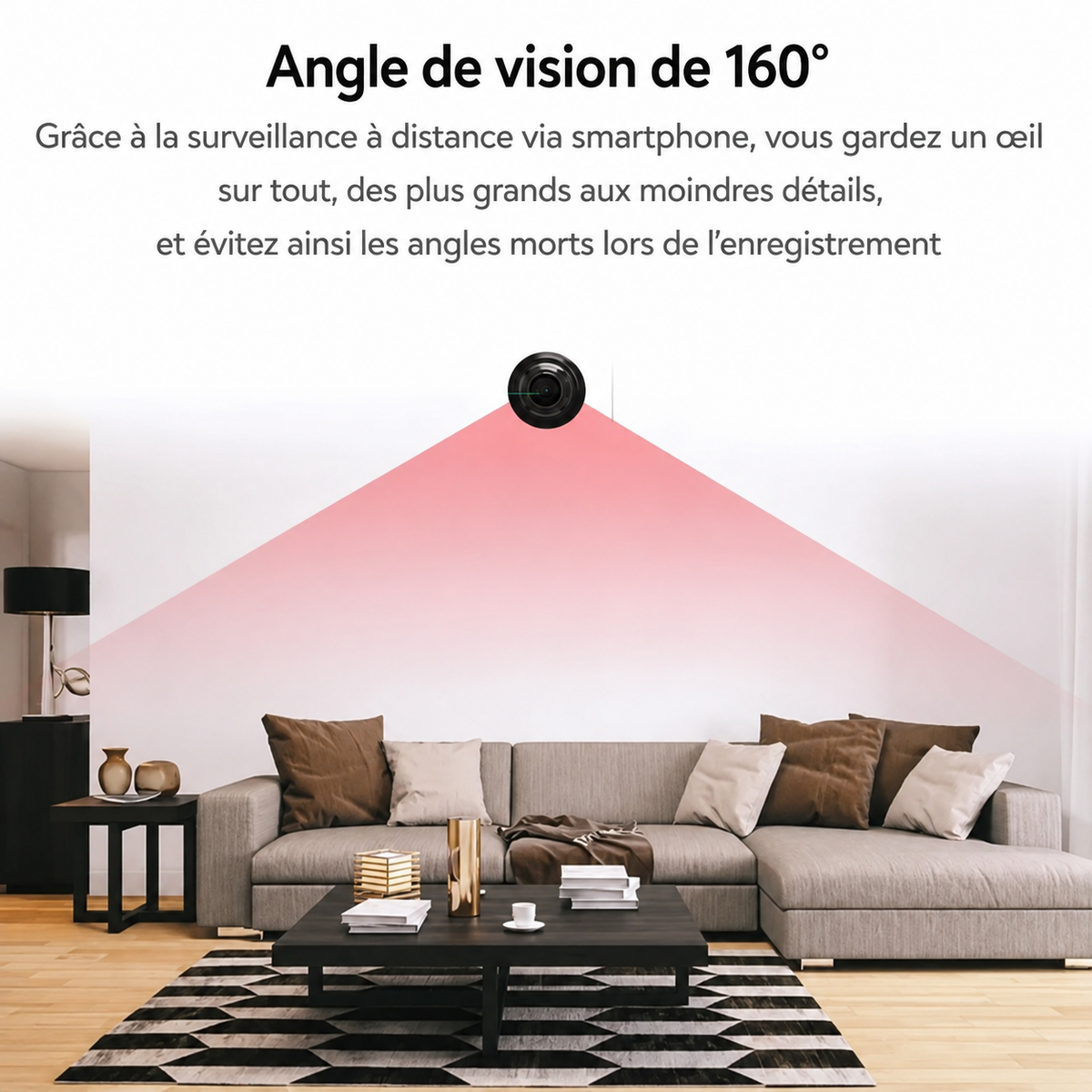 Mini Caméra Wi-Fi Helvora – Full HD 1080p avec Vision Nocturne & Détection de Mouvement