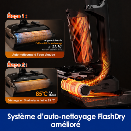 Aspirateur Laveur Sans Fil Helvora – Nettoyage Intelligent & Auto-Nettoyant