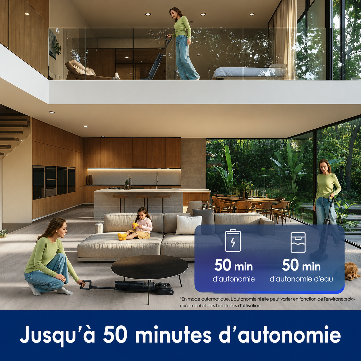 Aspirateur Laveur Sans Fil Helvora – Nettoyage Intelligent & Auto-Nettoyant
