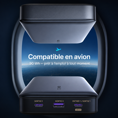 Batterie Externe Helvora™ 25 000 mAh – Charge Rapide 140W