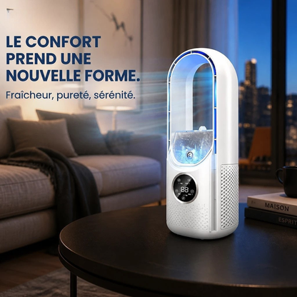 Ventilateur Sans Pale Helvora™ FreshAir – Rafraîchisseur & Humidificateur USB