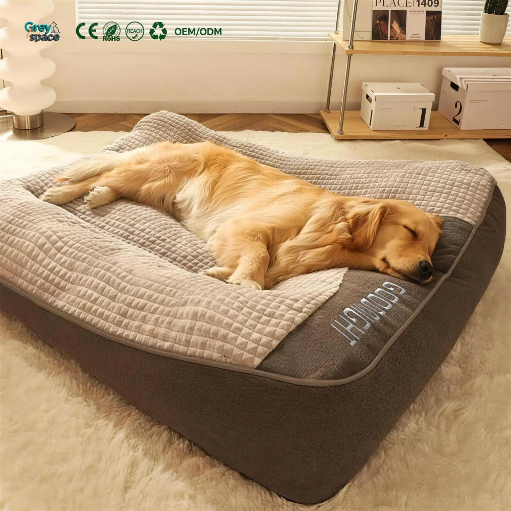 Manufacturer Wholesale Ultra-soft Breathable Faux Fur XXL Luxury Orthopedic Dog Bed for Dogs Cats Removable Washable Cover All