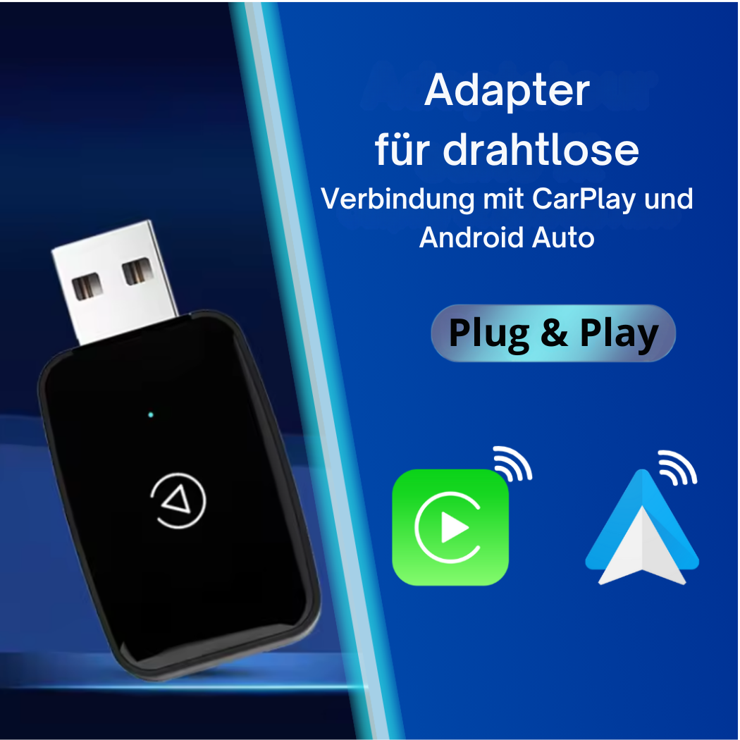 Adaptateur Sans Fil Helvora™ CarPlay & Android Auto – Connexion Instantanée