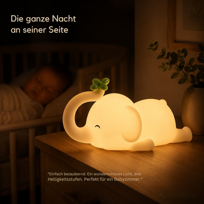 Veilleuse LED Helvora™ Éléphant – Silicone Rechargeable pour Bébé