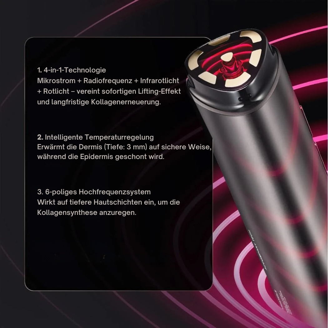 Helvora™ Anti-Aging Gerät R1 Pro – Radiofrequenz, Mikrostrom & LED