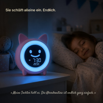 Réveil Éducatif Helvora™ LumiChat – Veilleuse Jour & Nuit pour Enfant