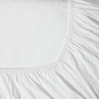 Drap-housse en percale de coton - Blanc Craie