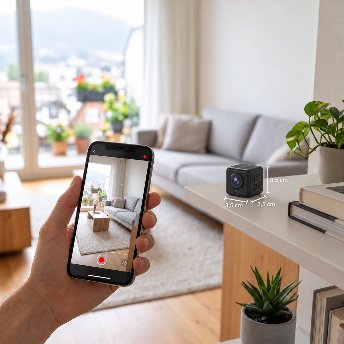 Mini caméra de surveillance Wi-Fi 1080P sans fil, intérieur et extérieur