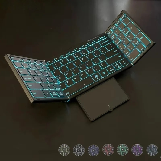 Clavier Pliable Helvora™ FlexKey Pro – Bluetooth, Pavé Tactile & Rétroéclairage