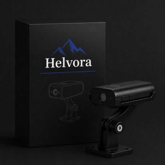 Caméra de Surveillance Wi-Fi Helvora – Full HD 1080p, Vision Nocturne & Détection de Mouvement